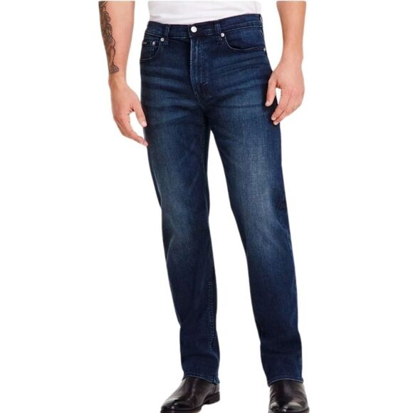 Calvin Klein Jeans Mens Boston Blue Standard Straight-Fit Stretch pants - Picture 15 of 16